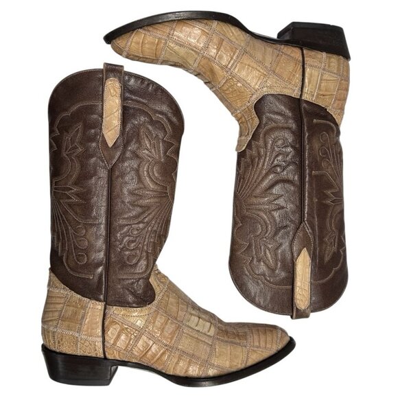 Corral Boots Exotic Alligator Inlay Cowboy Western Boots  SIZE 11 D main image 7